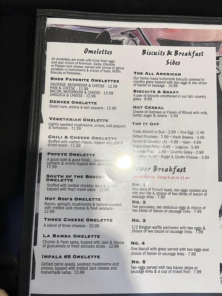Hot Rod Diner Menu image 1